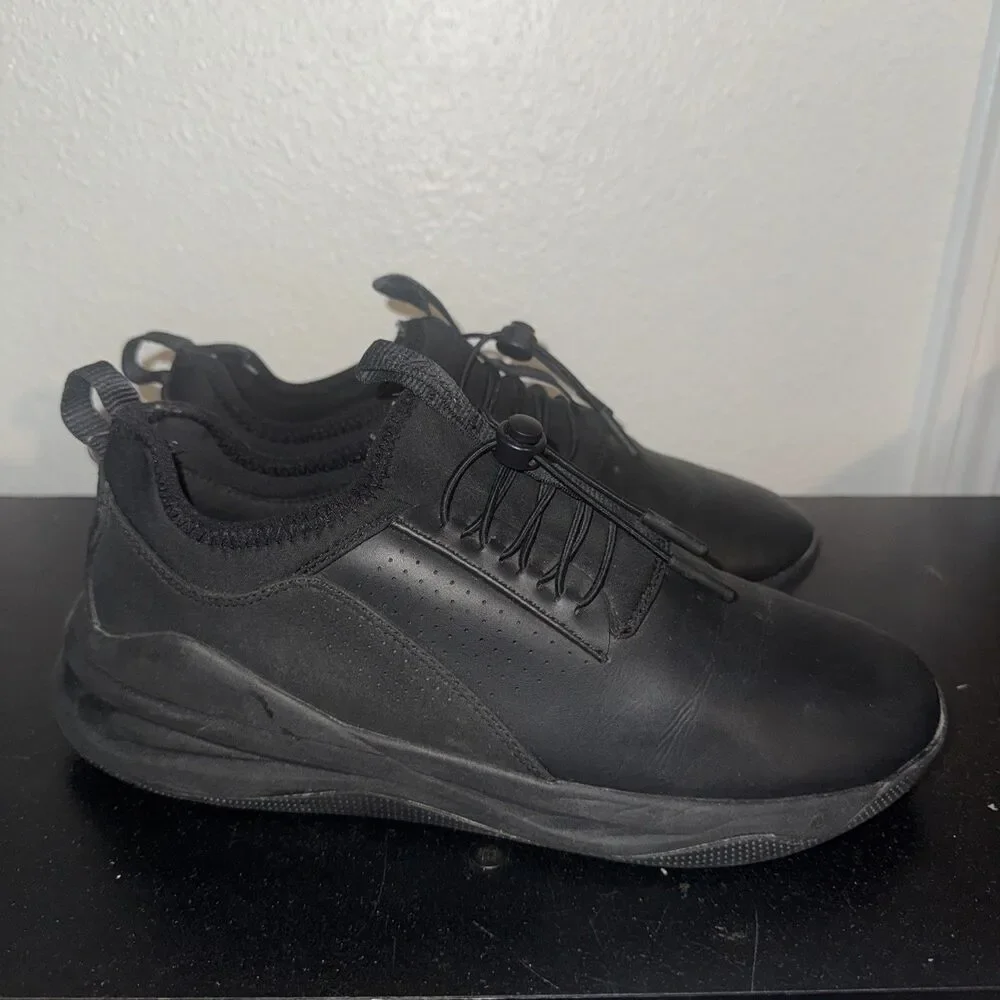CLOVE CL007 Black Vegan Leather Sneakers Size W9 M7.5